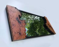 Eye-Catching Live Edge Cherry Burl Mirror 3 small