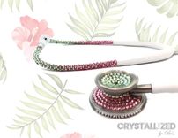 Ombre Crystallized Mdf Md One Stethoscope Medical Nursing Doctor Bling European Crystals Bedazzled 1 small