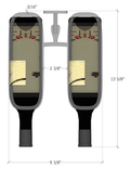 (Wall Mount / Blade Series ) Double Bottle Cork Facing Wine Display 4 small