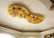 Platter Style' Art Glass Chandeliers | Custom Blown Glass Lighting - Sconces 5 small