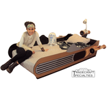 X-34 Landspeeder Twin Kids Bed Frame - Handcrafted - Space Themed Children's Bedroom Furniture 1 small