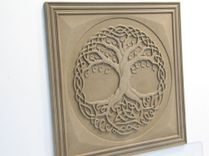 Relief Carved Limestone Tree Of Life Decorative Backsplash Tile Insert 2 small