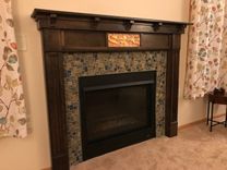 Maple Fireplace Surround With Copper Accent 1 small