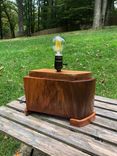 Hawaiian Koa Wood Art Deco Slab Table Lamp 2 small