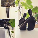 "Close To Me" Steel Figurines - Romantic Sitting Couple 6 small