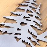 Personalized Metal House Number Sign with Pine Trees 2 small