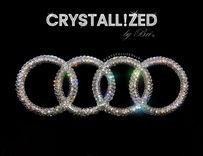 Audi Crystallized Car Emblem Bling Genuine European Crystals Bedazzled 1 small