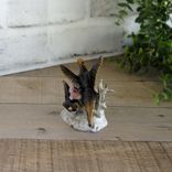 Elegant Check Pheasant Figurine Black And White Checks Decor 2 small