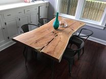 Live Edge Honey Locust Dining Room Table 8 small