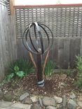 Wine Barrel Sphere And Stand Yard Sculpture-Large 4 small