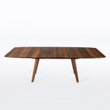 Expandable Dining Table In Solid Walnut With Two Leaves - Seats 4-8 "Bela" 4 small