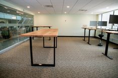 Oak Conference Table With Walnut Inlay, Oak Conference Table, Walnut Wood Inlay 3 small