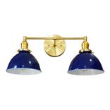 Sandpiper 2-Shade Brass Vanity Light 3 small