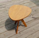 Morello Guitar Pick Side Table In Iroko (African Teak)) 1 small