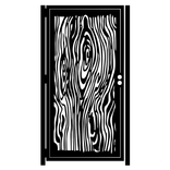Decorative Steel Garden Gate - Wood Grain - Modern Gate - Decorative Steel Panel 1 small