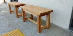 Oak Benches To Accompany Massive Oak Dining Table 4 small