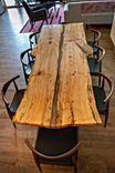 Organic Live Or Natural Edge Spalted Maple With Copper And Bronze Dining Or Kitchen Table 1 small