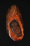 Bird Owl Wood Carving Sculpture Wall Art 1 small