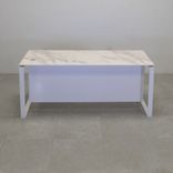 Custom Executive Office Desk, Engineered Stone Top - Aspen Straight Desk 3 small