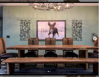 Live Edge Dining Table With A Hand Crafted Trestle Base 6 small