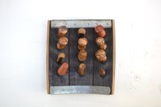 Convex Wine Bottle Stopper Display - Winemaker's Dozen - Made From Reclaimed Ca Wine Barrels 2 small