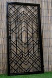 Mid-Century Modern Geometric Gate - Rohe Design - Modern Metal Gate - Steel Wall Art 1 small