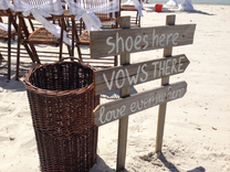 Shoes Here Love Everywhere Rustic Beach Sign, Wedding Beach Decor 3 small