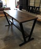 Book-Matched Live Edge White Oak Table W/ Custom Steel Legs 4 small