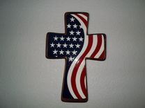 American Flag Crosses 3 small