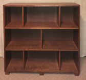 Custom Made Solid Cherry Bookcase Or Room Divider Or Entertainment Center With Open Or Enclosed Back 1 small