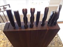 Customized Walnut Vertical Knife Block 3 small