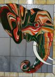 Stained Glass Picture Of Magic Elephant 4 small