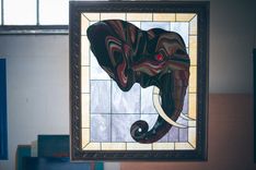 Stained Glass Picture Of Magic Elephant 5 small