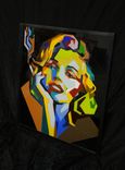 Hand-Made Marilyn Monroe Portrait In Stained Glass. 3 small