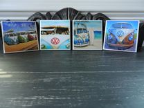 Vw Bus Beach Theme Ceramic Coasters 1 small
