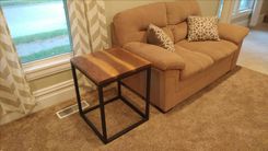 Handcrafted Steel And Wood End Table 3 small