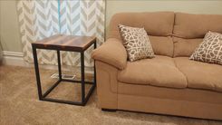 Handcrafted Steel And Wood End Table 2 small