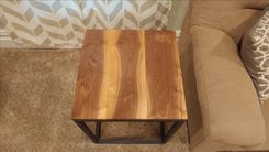 Handcrafted Steel And Wood End Table 5 small
