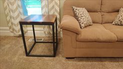Handcrafted Steel And Wood End Table 6 small
