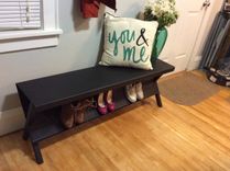Modern Storage Bench For Shoes And Magazines 3 small