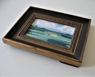 Original Framed Impressionist Acrylic Landscape Painting, 9" X 7" 2 small