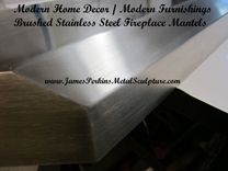 Brushed Stainless Steel Fireplace Mantels And Shelving 1 small