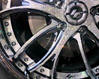 Custom Crystallized Wheels Set Of 4 Rims Car Bling Genuine European Crystals Bedazzled 2 small