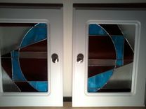 Repurposed Stained Glass Cabinet Doors 3 small