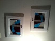 Repurposed Stained Glass Cabinet Doors 4 small