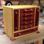 Padauk And Canarywood Jewelry Box 1 small
