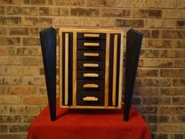 Wenge And Birch Jewlery Box With Vertical Necklace Drawers 1 small
