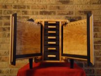 Wenge And Birch Jewlery Box With Vertical Necklace Drawers 2 small