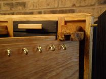 Wenge And Birch Jewlery Box With Vertical Necklace Drawers 7 small