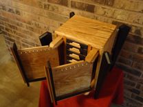 Wenge And Birch Jewlery Box With Vertical Necklace Drawers 8 small